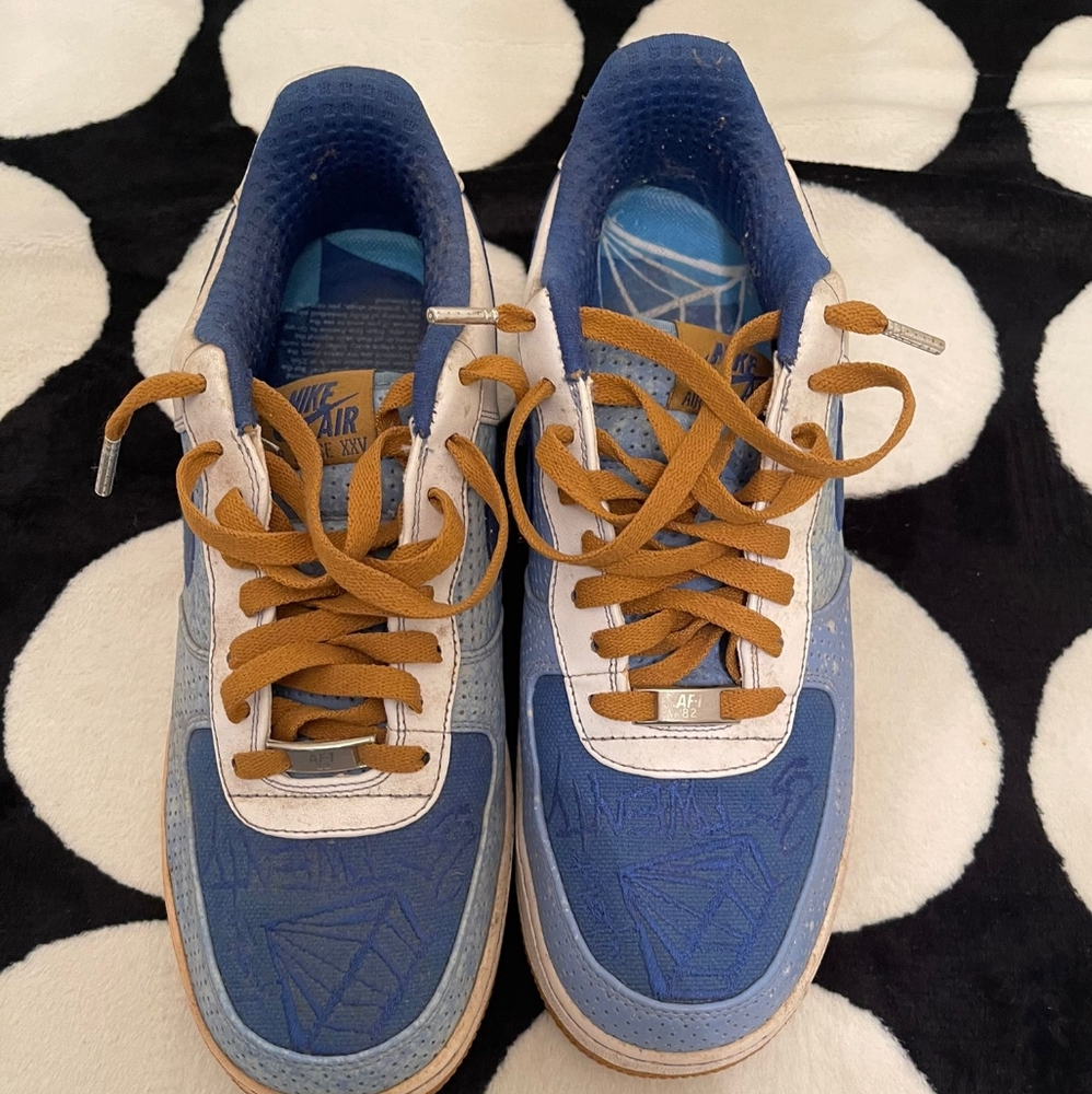 Nike Air Force 1 Premium '07 Blue DIAMOND PHILLY 315180-441 Sz 9.5